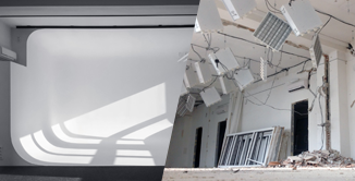 Profesionálne štúdio Bratislava pred a po rekonštrukcii